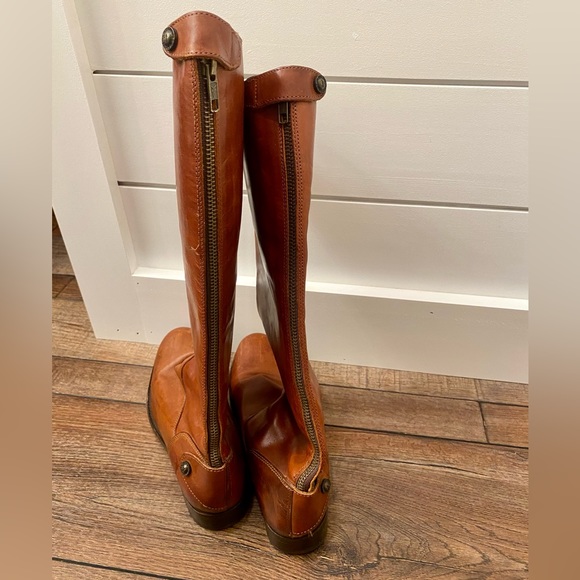 Frye Melissa Button Back Zip Riding Boot Size 7.5 Women’s - Cognac - Picture 2 of 13